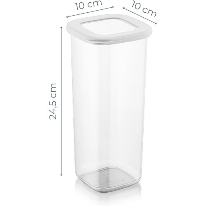 Банки для хранения с герметичными крышками Набор из 24 контейнеров для хранения БЕЗ БИСФЕНОЛА А Для мюсли, хранения муки и сахара Практичный кухонный ящик для хранения всех продуктов (набор из 12 белых 1750 мл)