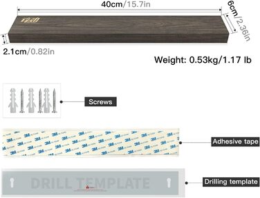 Дерев'яна магнітна смуга для ножів 40 см FINDKING