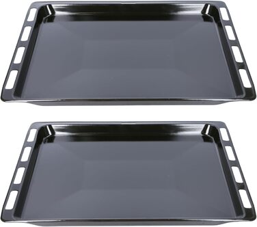 Деко 465 x 375 x 26 мм і решітка для духовки Bosch Siemens 17008354, 00662999 решітка для гриля 00574876, емальоване, висувне, деко для випікання, деко для випікання, деко для торта, деко для піци (2 дека)