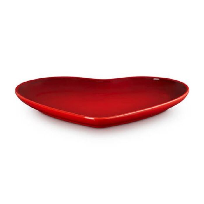 Тарелка в форме сердца 23 см, красная Heart Le Creuset