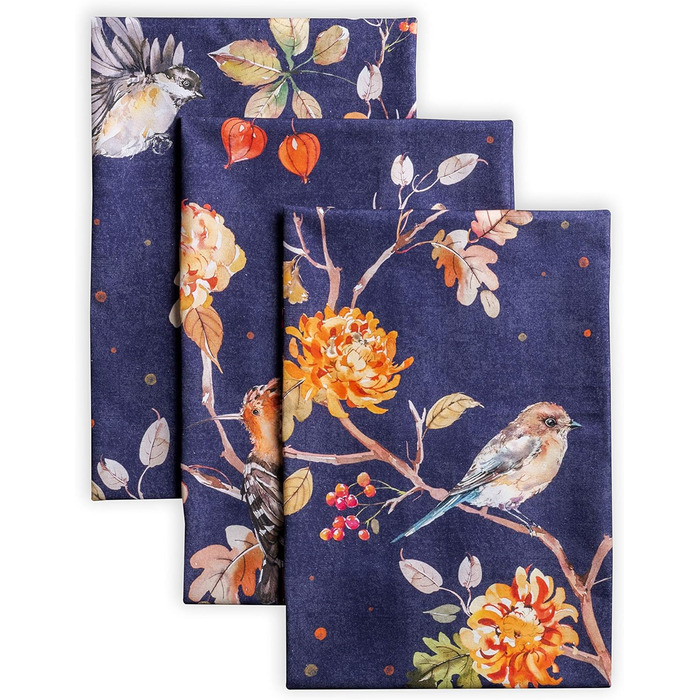 Набір із 3 багатоцільових кухонних рушників Барних рушників День подяки/Різдво (50 см x 70 см) (28 - Килим - Безкінечність, 50 x 70 см (Набір із 3 шт.)), 39 Hermine Noel