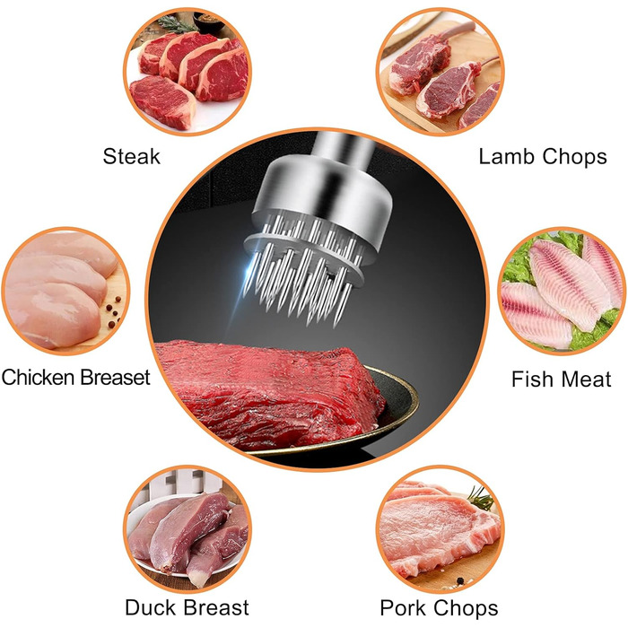 Молоток для мяса из нержавеющей стали 19,5 см LMYKH