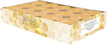 Ароматичні чайні свічки Pajoma 90, 3x30 шт. , ароматичні свічки, багато ароматів на вибір, висота 1,5 см, діаметр 3,5 см (медовий торт, 30 шт.)