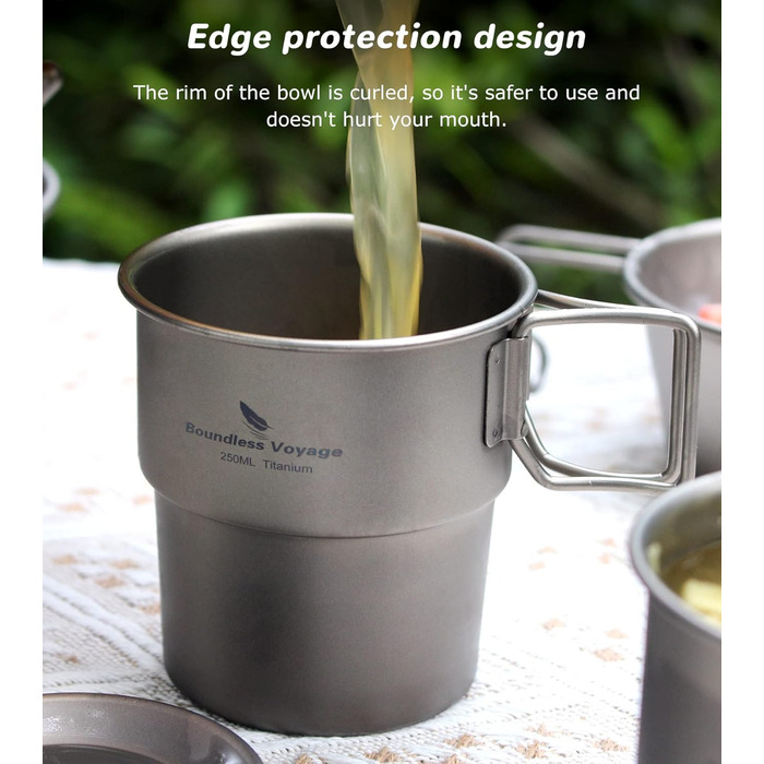 Кемпінгова кружка без кришки, 250 мл. iBasingo