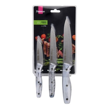 Набір ножів Fissman 3 пр. ROMERO 3CR13 сталь (2702)