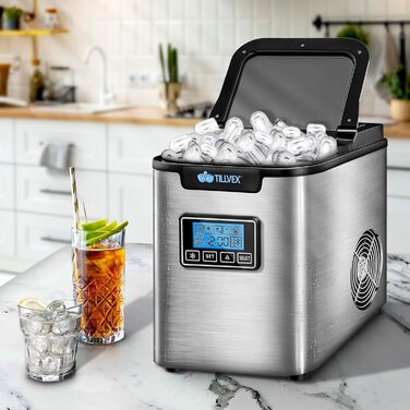 Льодогенератор з нержавіючої сталі 2,2 л 150 Вт tillvex
