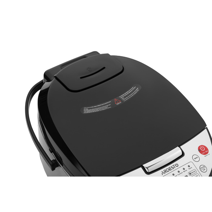 ARDESTO Мультиварка MC-P13, 860Вт, чаша-5л, электронное управл., книга рецептов, нерж. сталь+пластик, серебристо-черная