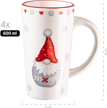 Набор рождественских чашек из 4 шт. MÄSER