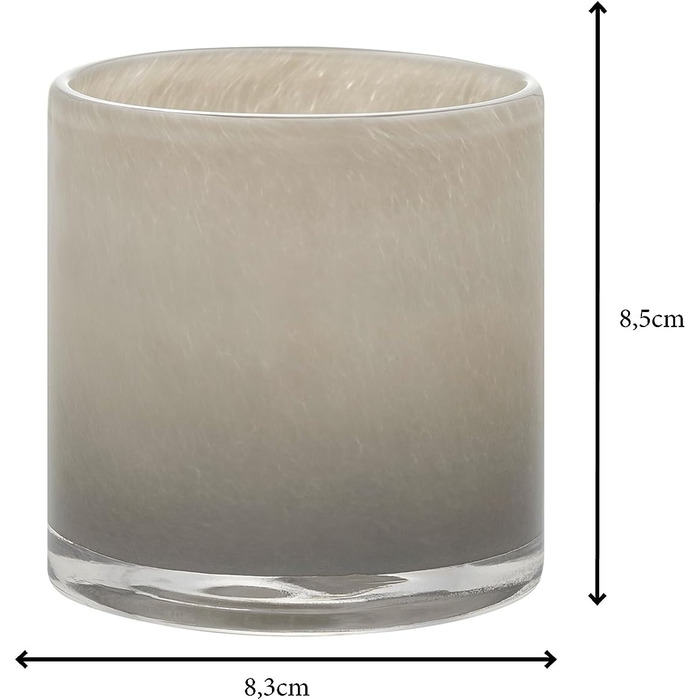 Свічник скляний, розмір S, 8 x 8,5 см сірий SAGA Blomus