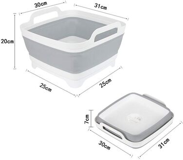 Складана чаша для миття посуду для кемпінгу 30 х 31 х 20 см FHzytg