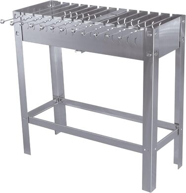 Професійний портативний мангал з 12 шампурами 31 x 81 x 80 см METRO Professional