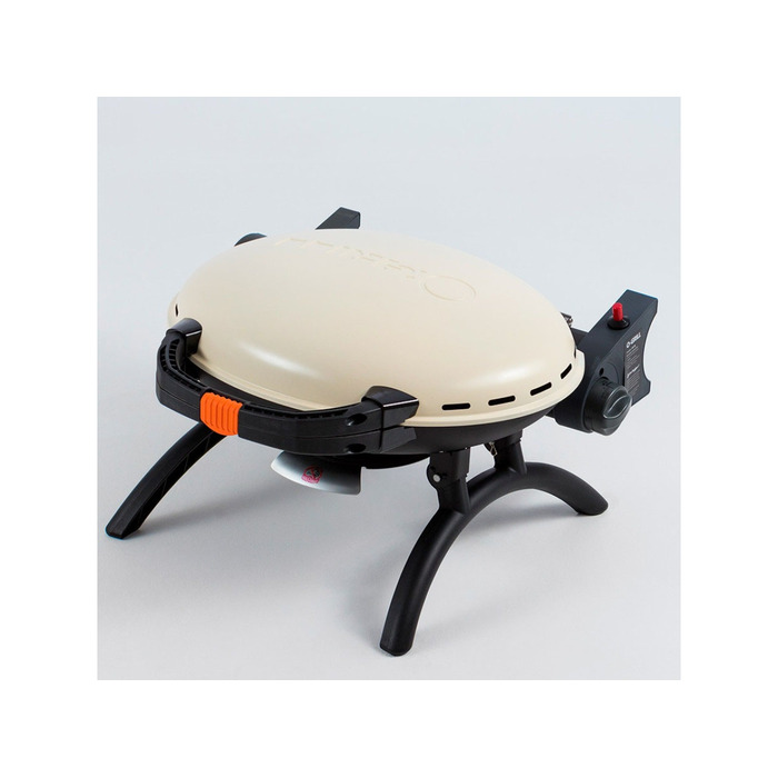 КОМПЛЕКТ Портативний переносний газовий гриль O-GRILL 500, кремовий + шланг в подарунок! Код: 013368