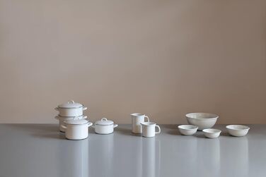 Каструля з кришкою, КЛАСИЧНА- БІЛА, діаметр 20 см, ємність 2 літри, висота 13,6 см, емаль, біла, індукційна, 0130-033