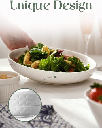 Набір з 3 мисок для пасти 1,6 л, білий Dowan