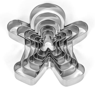 Різдвяні формочки для печива, набір формочок для печива гном Санта Клаус, формочка для печива з нержавіючої сталі у формі лося, формочка для печива з 4 головами лося, подарункові формочки для печива для випікання помадних тортів (барвиста тема A5)