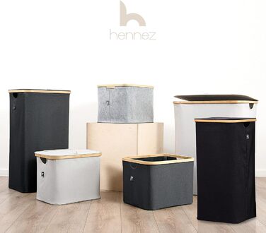 Кошик для білизни з кришкою 2 відділення вузький сірий мішок для білизни - сортувальник білизни ящик для білизни контейнер для білизни збірник для білизни комод для білизни кошик для білизни колектор темно-сірий (100 л, 100 л чорний)