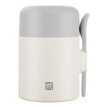 Харчовий контейнер 600 мл з ложкою, нержавіюча сталь, кремовий колір Thermo Plus Zwilling