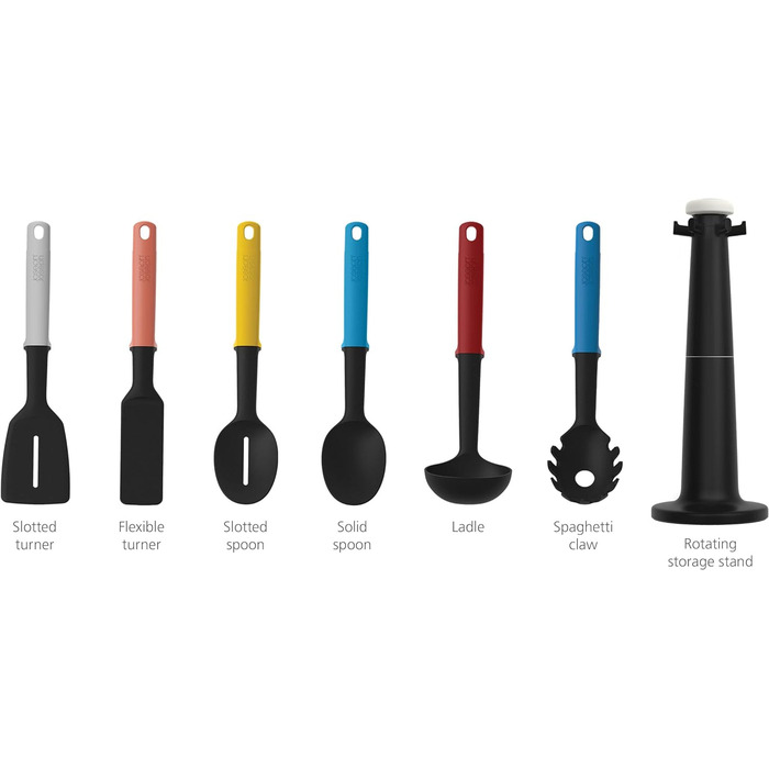 Набір кухонного приладдя, 6 предметів зі стійкою, різнокольоровий Elevate Carousel Joseph Joseph