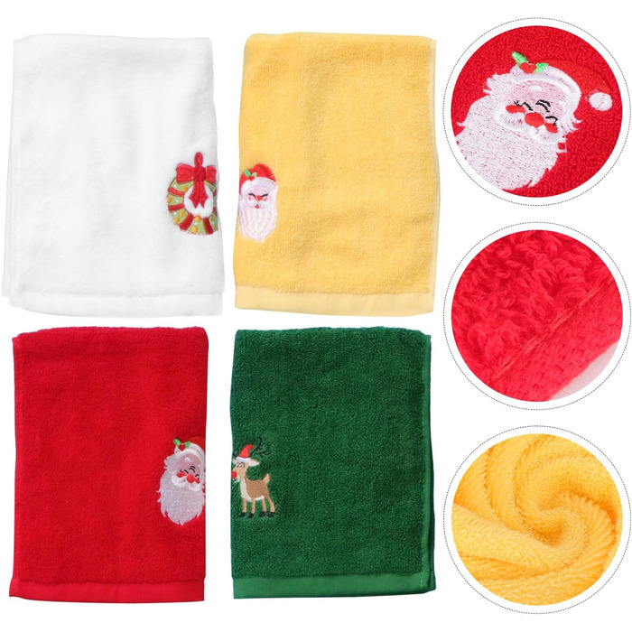 Набір з 4 різдвяних кухонних рушників 45 x 32 см Ciieeo
