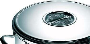 Каструля для супу, нержавіюча сталь, срібло, 24 см / 9 л (28 см)