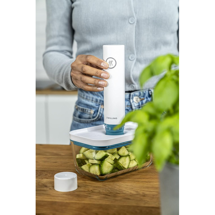 Стартовий набір для вакуумного зберігання продуктів ZWILLING Fresh & Save, скляний, 16 предметів, включаючи банку, насос і пакет, La Mer (8 предметів, скляний)