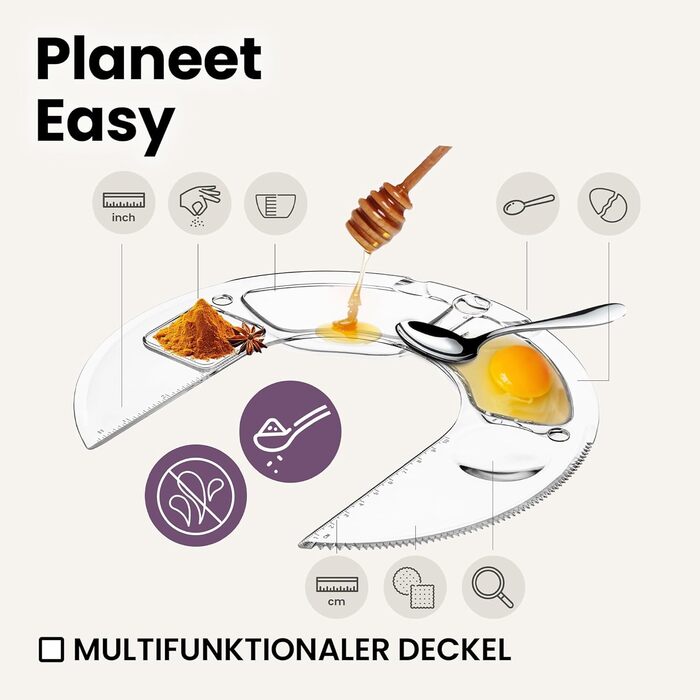 Кухонний комбайн-міксер 1500 Вт 5,2 л чорний Planeet Easy Zeegma