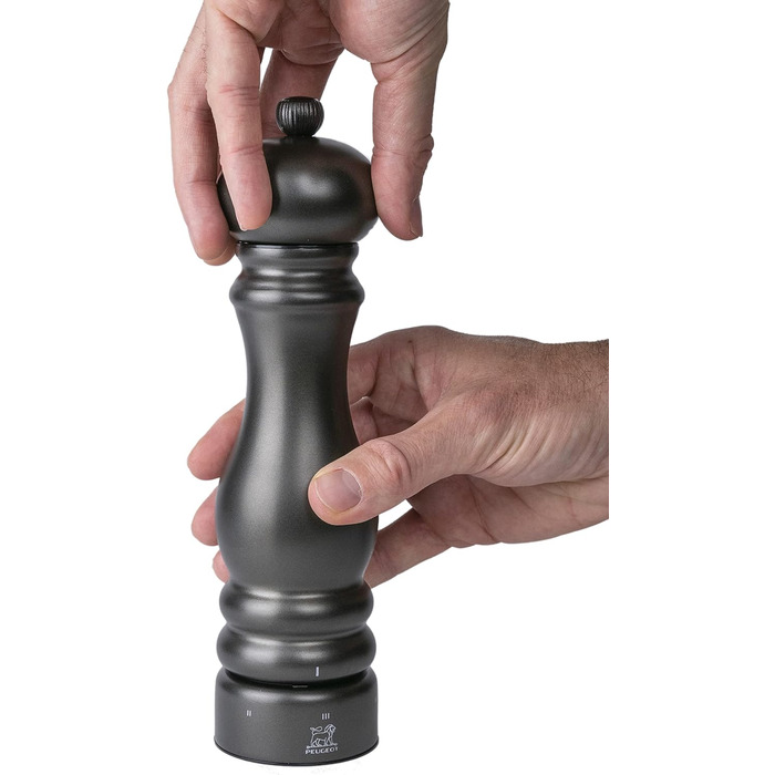 Паризький шеф-кухар u'Select 22 см перець - Виготовлений з нержавіючої сталі - 6 попередньо встановлених помелів - (сільовий млин, вуглецеві ферби)