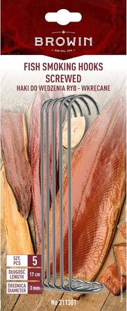 Набір гачків для коптильні 5 шт 17 см Browin