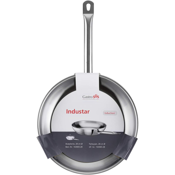 Сковорода 20 см нержавіюча сталь Industar Gastrosus