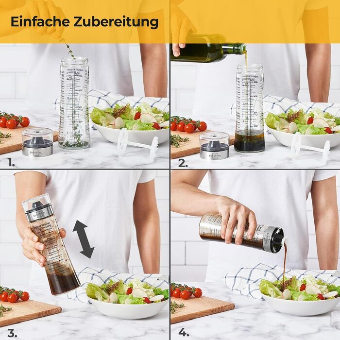 Шейкер для салатної заправки 500 мл Silberthal