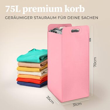 Кошики для зберігання, сумісні з IKEA KALLAX Shelf - Кошик для зберігання деревини Small Anthracite - Коробка для зберігання Полиця Кошик для зберігання - Паперовий ящик Кошик з фетру Складний кошик для білизни (75 л, рожевий)