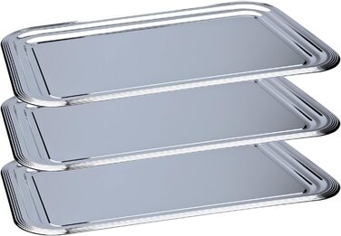 Блюдо для вечеринок / Сервировочное блюдо / Сервировочный поднос / Рыбное ассорти / Фруктовое блюдо Металл 53 см x 32,5 см, 3 шт.