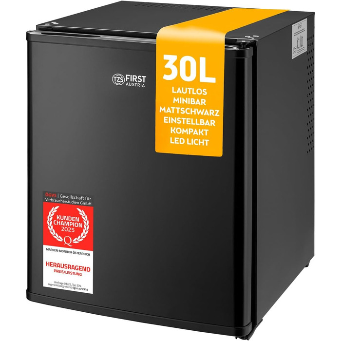 Міні-холодильник 30 л чорний TZS First Austria