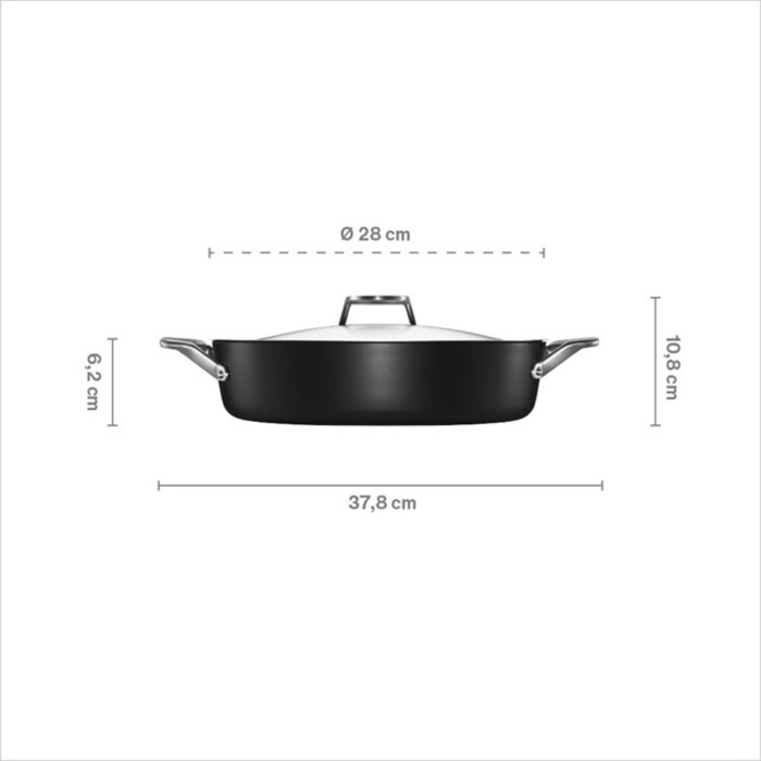 Сотейник с крышкой Fiskars Taiten 28 см (1066950)