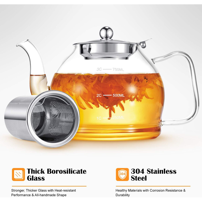 Чайник 1,2 л з ситечною вставкою STNTUS