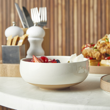 Салатник 600 мл, 14.5 см, бежевий, Kava Stoneware, GenWare