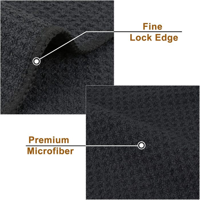 Кухонні рушники VIVOTE, рушники для гостей, подарункові, 40x60 см, 2 шт., м&39які кухонні рушники, абсорбуючі рушники (чорні)