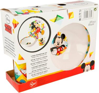 Набір дитячого посуду "Міккі Маус", 3 предмети CARTOON