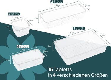 Набір органайзерів для скриньок 15 шт. uandu