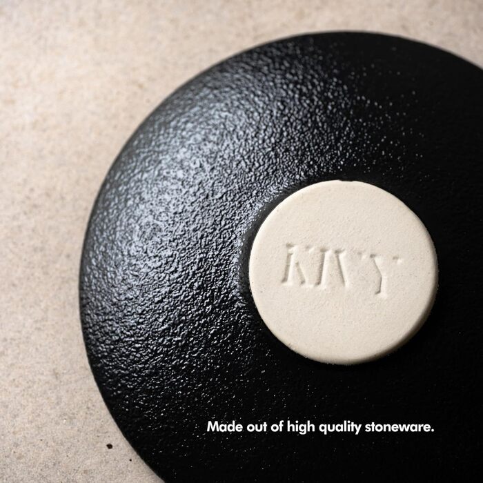 Чашки для эспрессо 75 мл с блюдцами, набор 4 предмета, черные KIVY