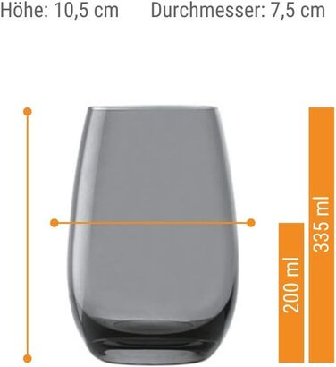 Набор стаканов для воды 335 мл, 6 предметов, разноцветные Elements Stölzle Lausitz