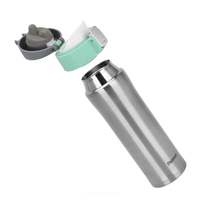 Термос-кухоль Fissman 450 мл зелений нержавіюча сталь (9881)