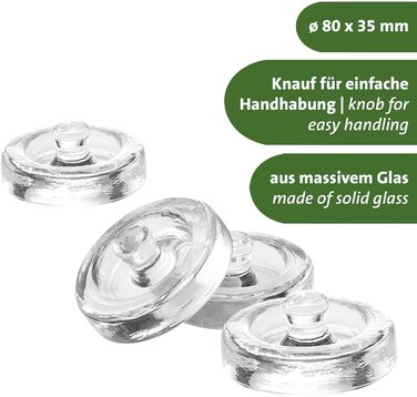Скляний гніт для квашення та ферментації, набір 4 предмети, Ø 8 х 3,5 см Westmark