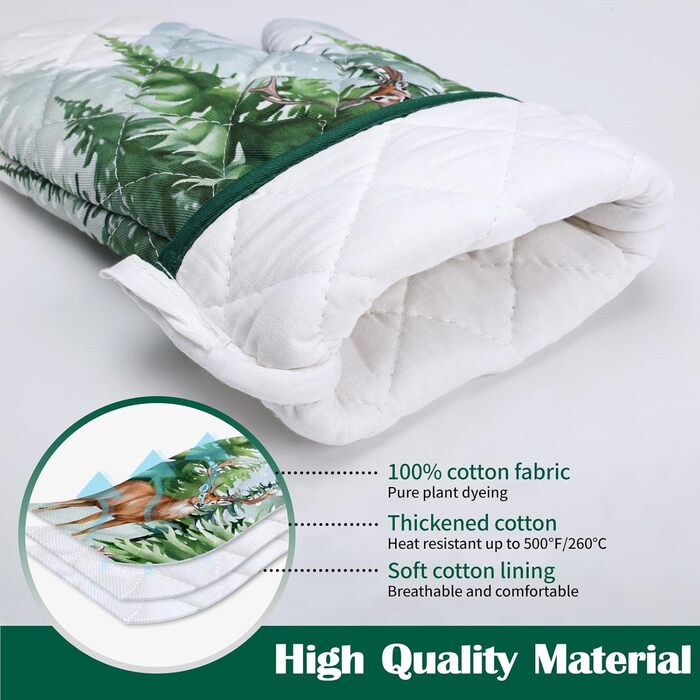 Набір з 2 кухонних рукавичок Arquiel з прихваткою та тримачем для каструлі Gnome Autumn Orange Checked, 100 бавовняні кулінарні рукавички, термостійкі кухонні рукавички для приготування їжі, осінній декор, подарунки для жінок (лісові тварини, прихватка дл