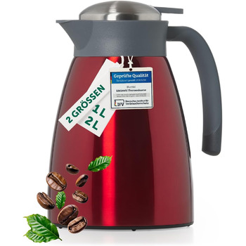 Термос-кавник 1 л нержавіюча сталь, червоний Blumtal