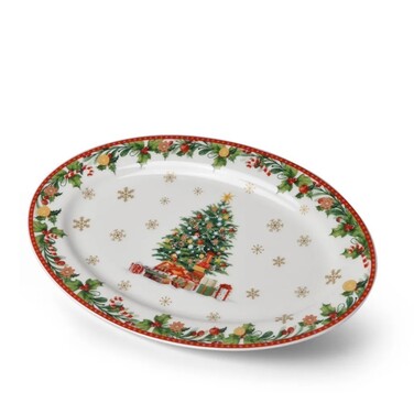 Блюдо Fissman NEW YEAR 30,8х21,2 см фарфор овальное (13809)