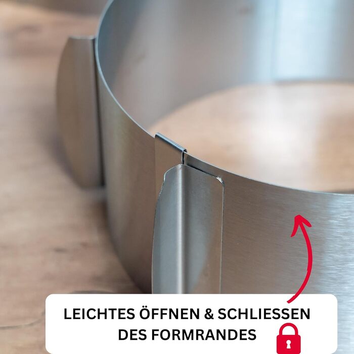 Кільце для торта Westmark, дуже високе, Ø 16 30 см змінне, нержавіюча сталь, срібло, 31312260 (одинарне, висота кільця для торта 15 см)