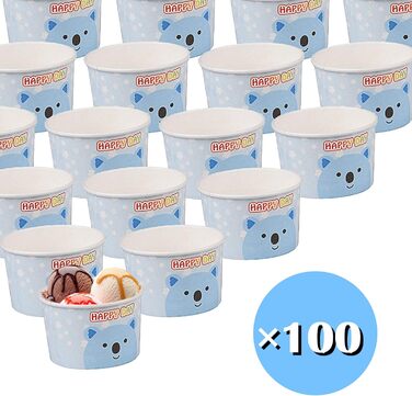 Набір паперові стаканчики для морозива 100 шт. 120 мл Ltsbaed