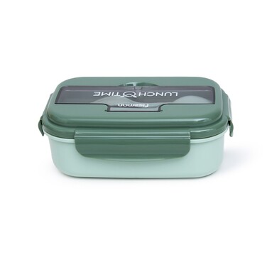 Ланч-бокс з трьома відділенням 21,5 х 15 х 8 см 1100 зелений Fissman