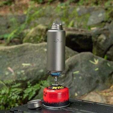 Безмежна титанова пляшка Voyage, 1 л, одношарова спортивна пляшка для води, 750 мл, чашка, надлегка, герметична, посуд для напоїв для активного відпочинку, кемпінгу, походів (пляшка 1 л/ручний горщик 750 мл) (лише 700 мл)